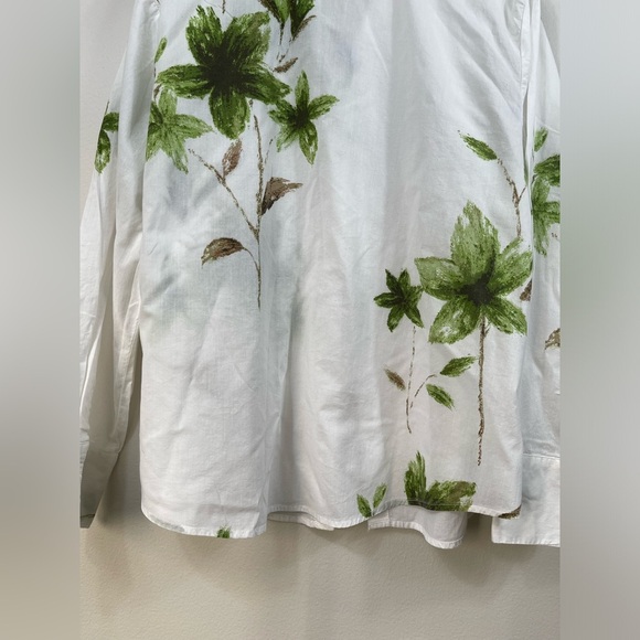 Floral Button-Up Shirt Cotton Women's Additions by Chico's Size 3 - Picture 15 of 16